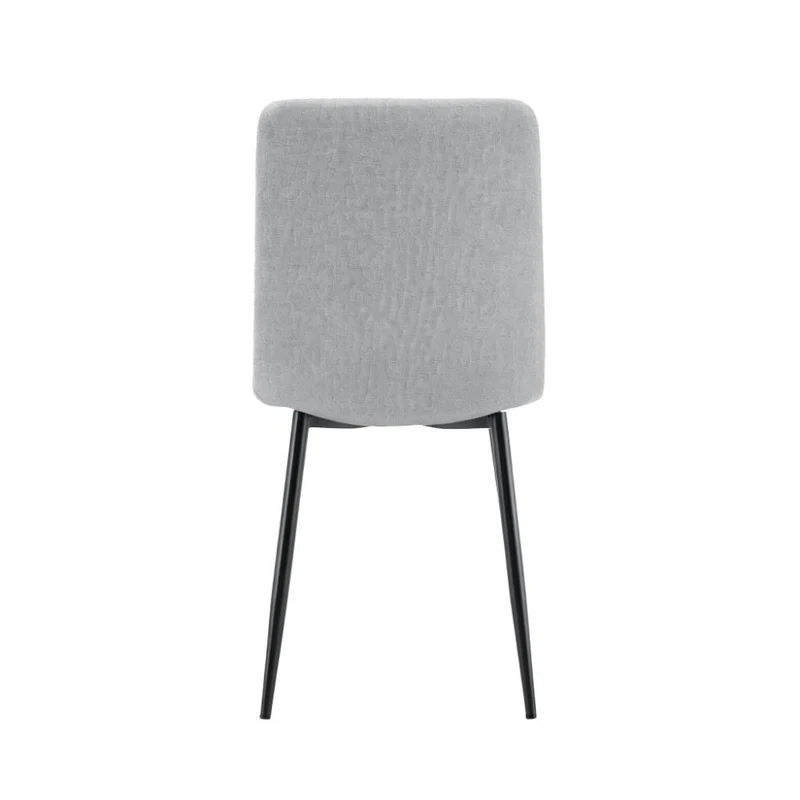 Set de 4 Sillas de Comedor Flex, Color Gris, con Espaldar y Diseño Moderno