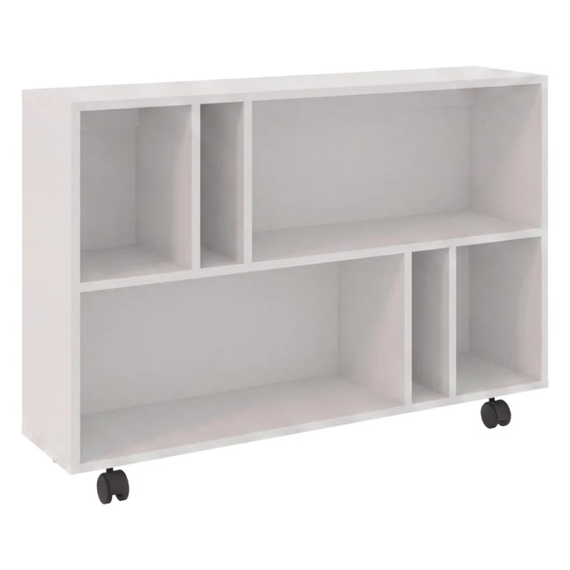 Mesa Auxiliar Jorge, Blanco, con Espacio para Guardar Objetos Como Libros y Decoración ZF