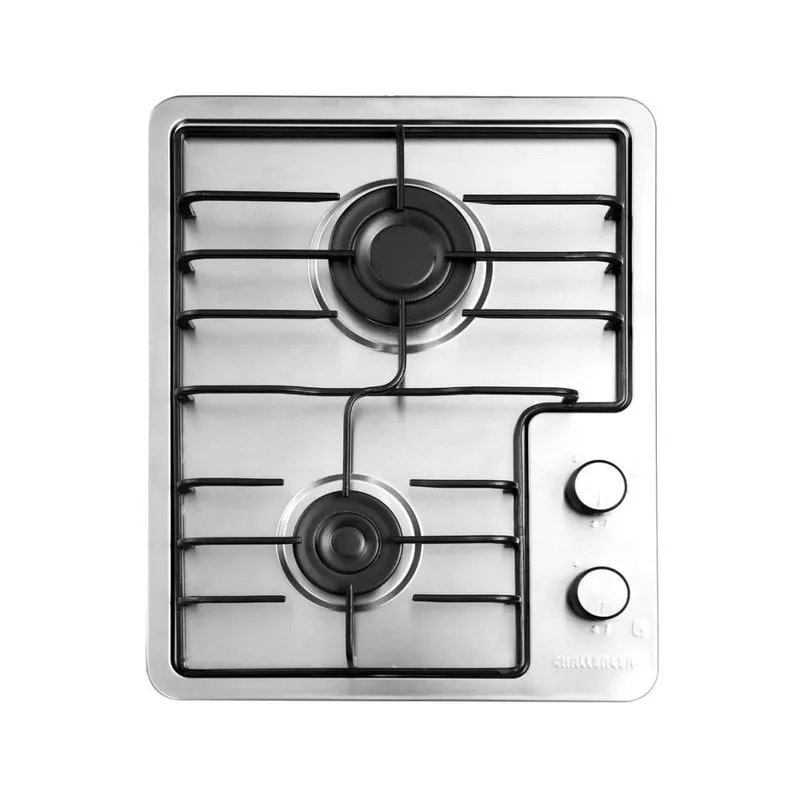 Estufa Empotrar Inox 2 Puestos 35 cm Gas Natural Challenger Sp6220