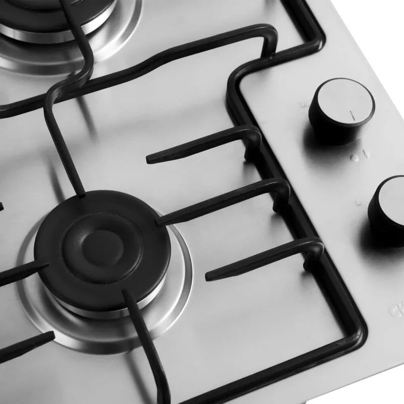 Estufa Empotrar Inox 2 Puestos 35 cm Gas Natural Challenger Sp6220
