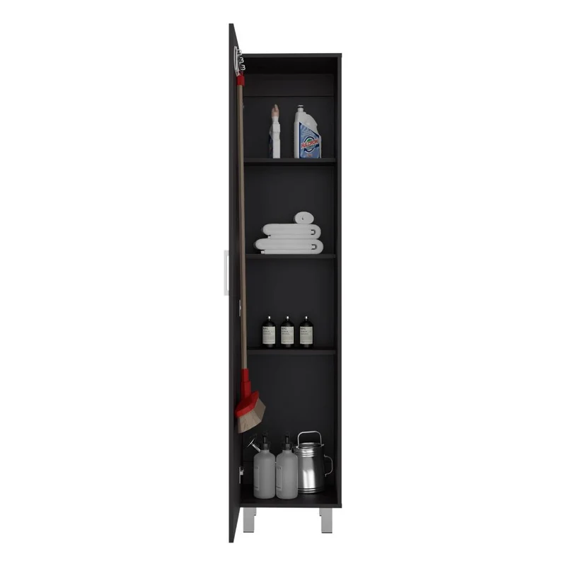 Mueble de Aseo Vinto, Wengue, con Colgador de Escobas ZF