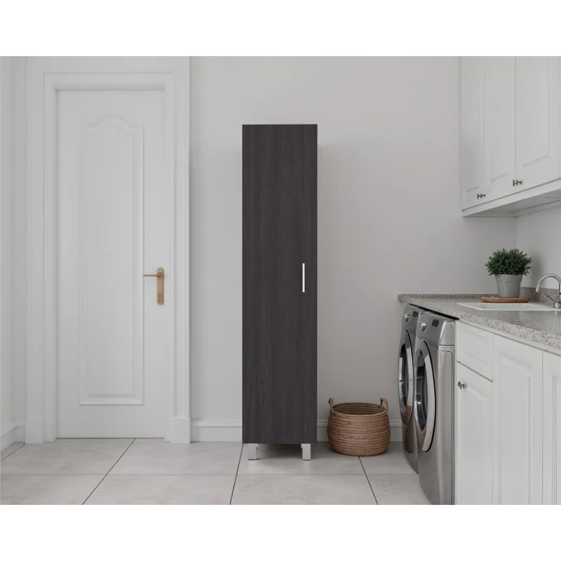 Mueble de Aseo Vinto, Wengue, con Colgador de Escobas ZF