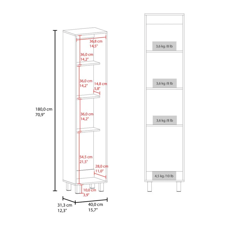 Mueble de Aseo Vinto, Wengue, con Colgador de Escobas ZF