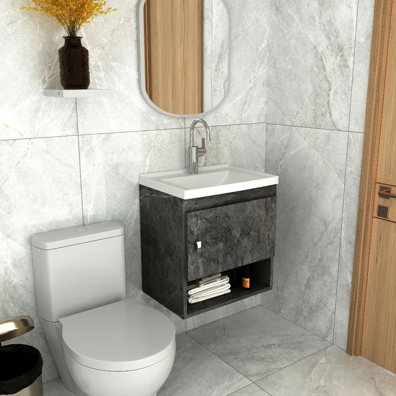 Mueble de Baño con Lavamanos Linz - Mármol grafito