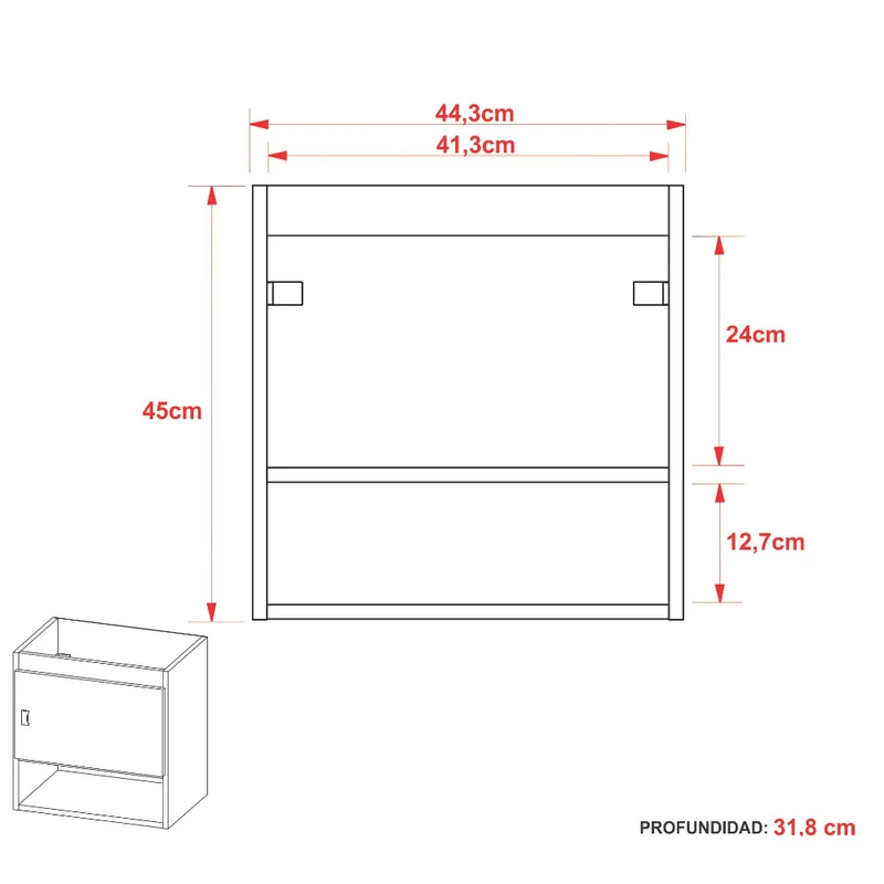 Mueble de Baño con Lavamanos Linz - Mármol grafito