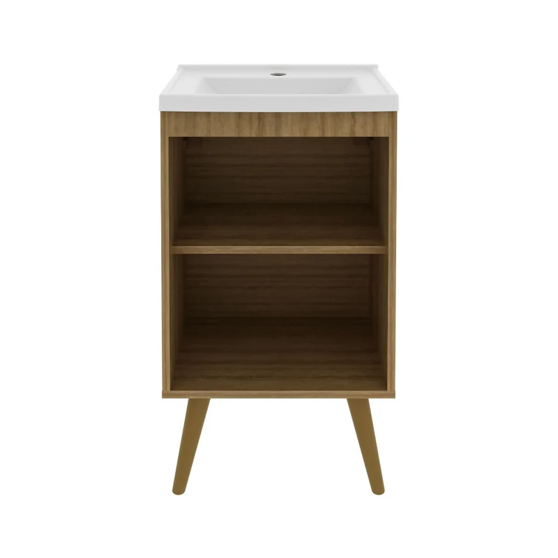Mueble de baño con lavamanos Nexo - Almendra/Blanco