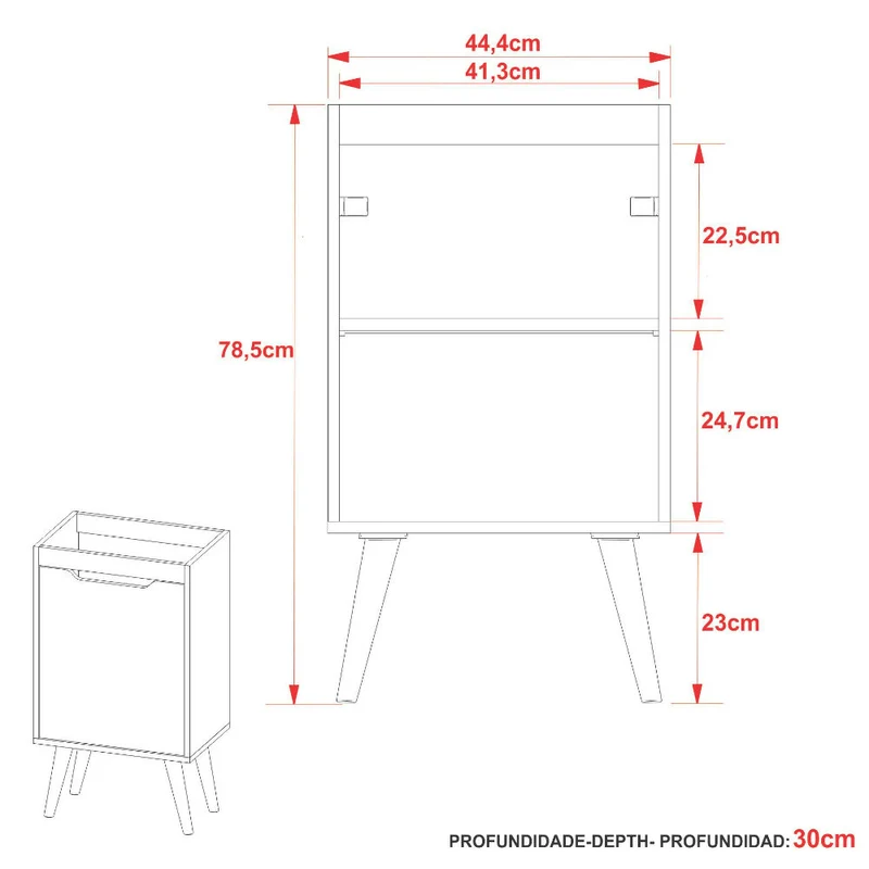 Mueble de baño con lavamanos Nexo - Almendra/Blanco