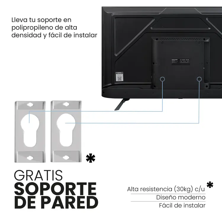 Televisor 43" LED Full HD Google TV, Incluye Soporte de Pared
