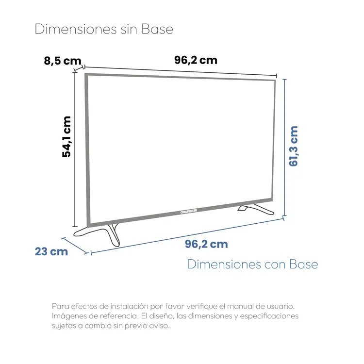 Televisor 43" LED Full HD Google TV, Incluye Soporte de Pared