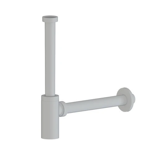 Sifone tondo in abs per lavabo 1 1/4 bianco lucido