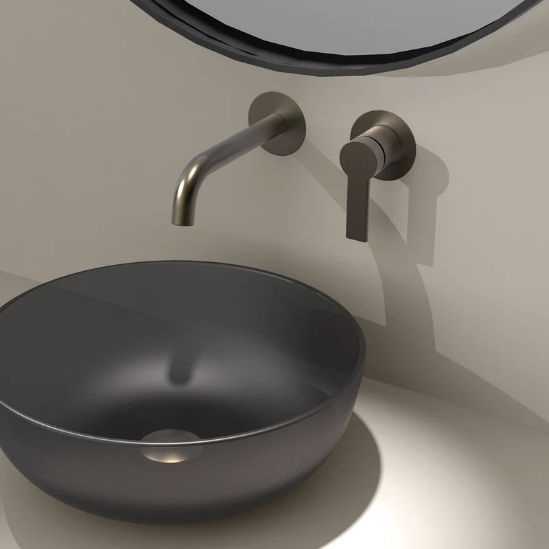 Monomando encastre lavabo rondo