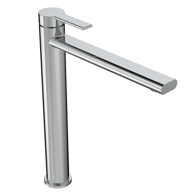 Monomando lavabo caño alto rondo
