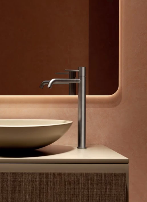 Grifo de lavabo alto Monomando Serie Monza Acabado Black Gun Metal -Imex