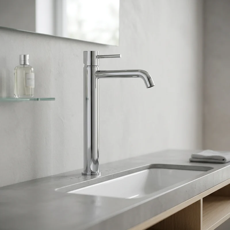 Grifo de lavabo alto Monomando Serie Monza Acabado Cromo -Imex