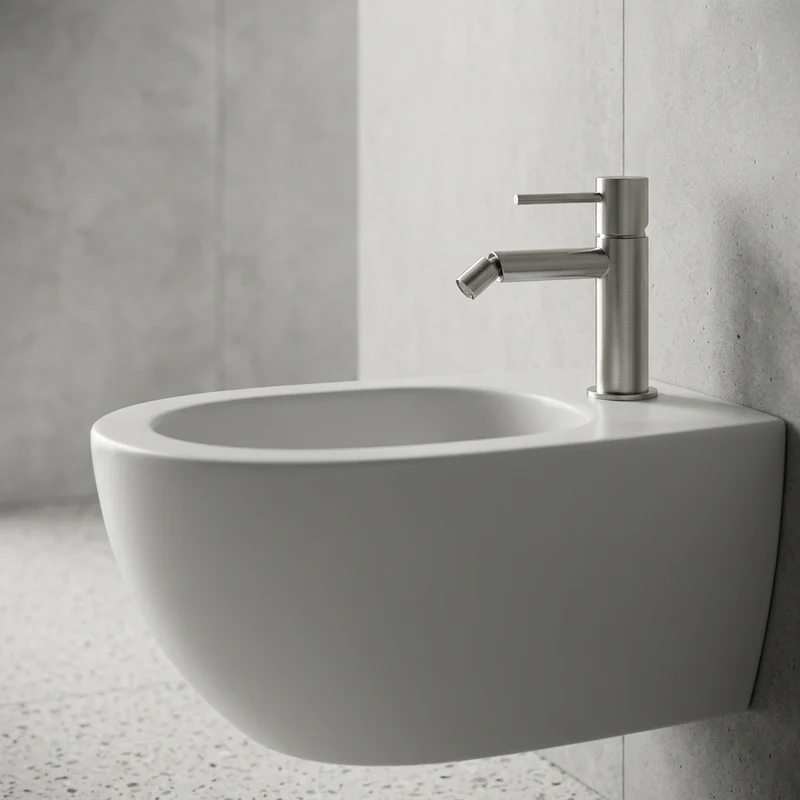 Grifo de Bidet Monomando Serie Monza Acabado Niquel -Imex