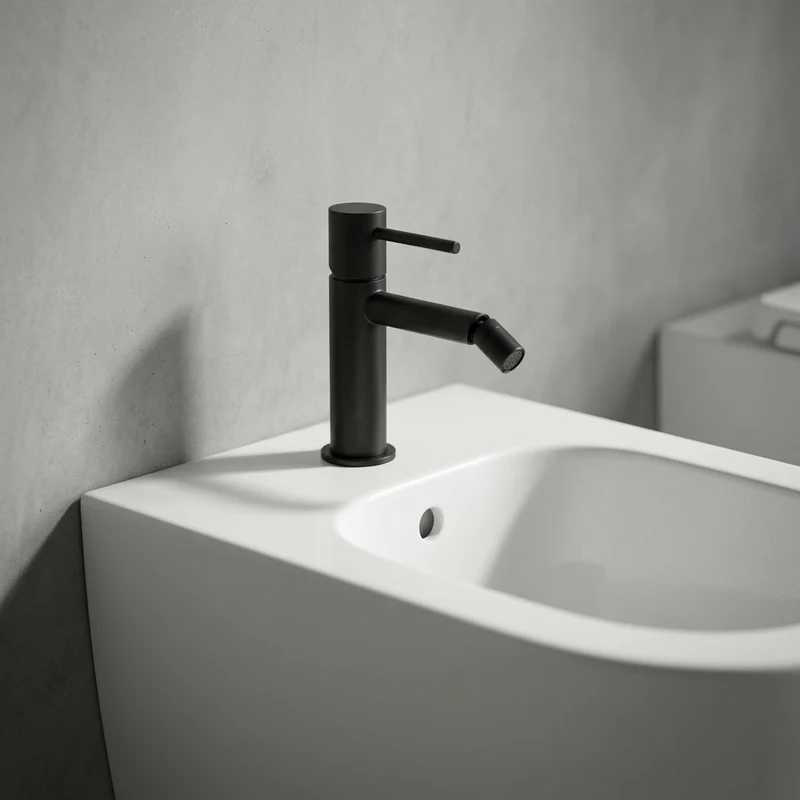 Grifo de Bidet Monomando Serie Monza Acabado Negro Mate -Imex