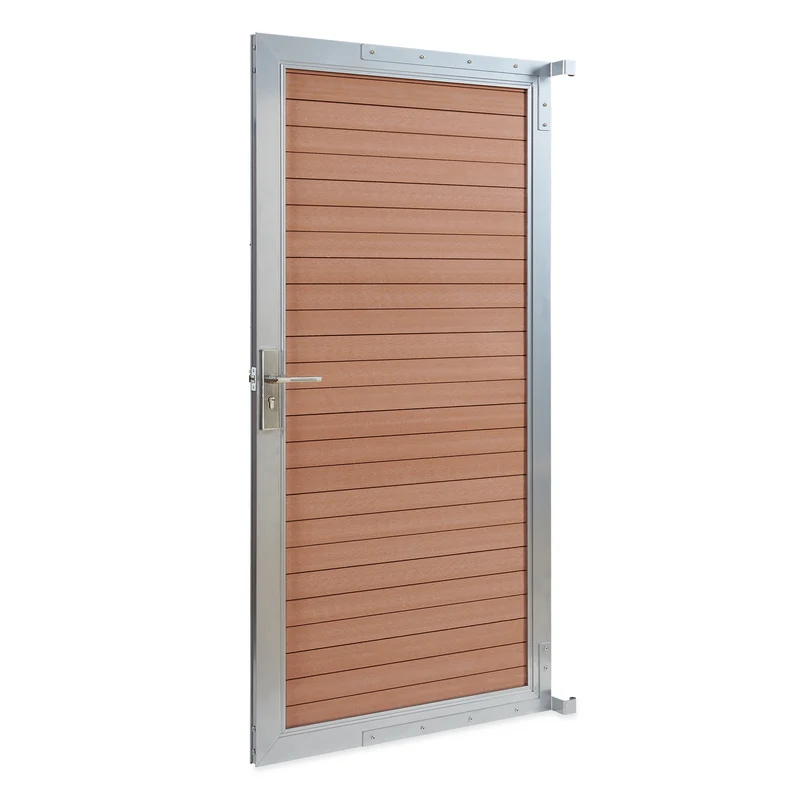 Puerta de jardín Segovia con cerradura WPC 180x90cm NEU.HOLZ