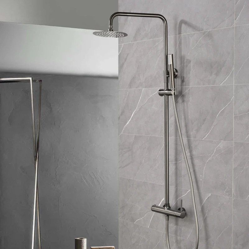 Columna de ducha Monomando Serie Monza Acabado Black Gun Metal -Imex