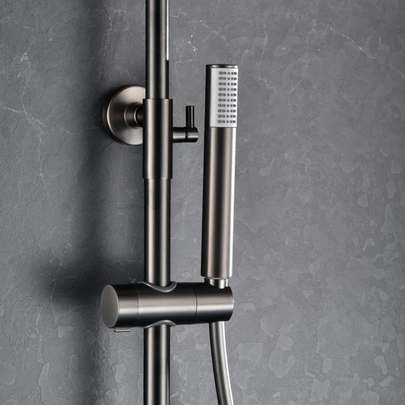 Columna de ducha Monomando Serie Monza Acabado Black Gun Metal -Imex