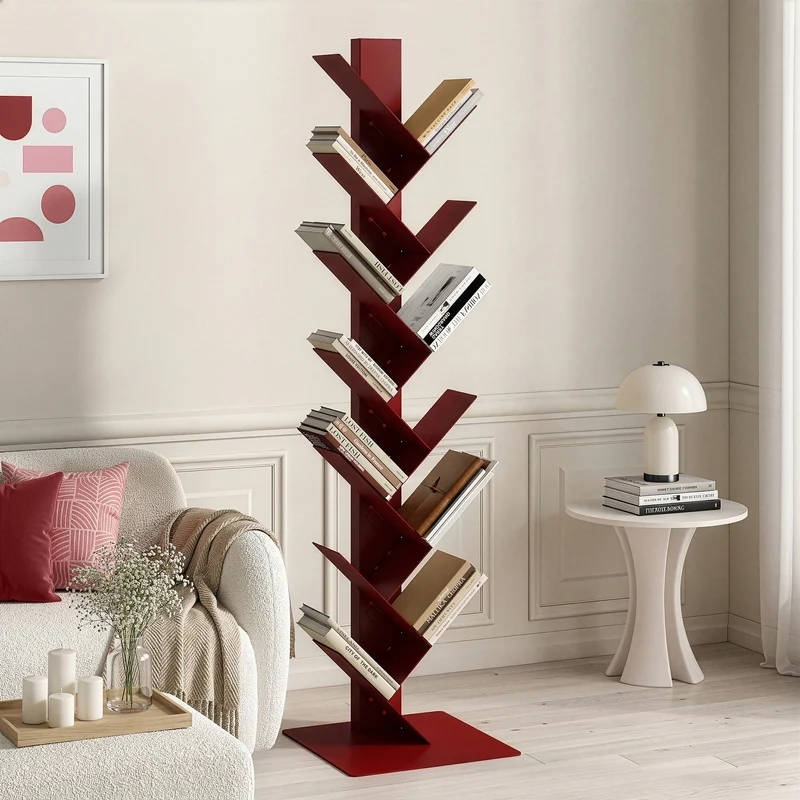 Librería Eksjö forma de árbol 12 niveles 150x39x39 cm - [en.casa]