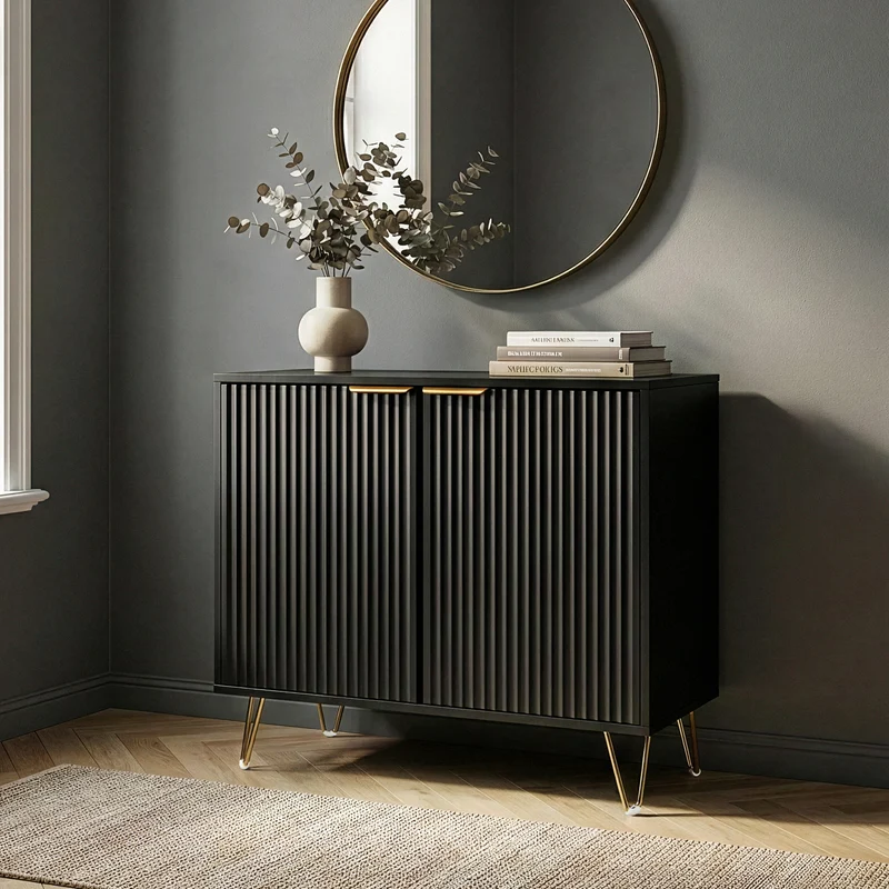 Aparador Trondi con 2 puertas 75x80x40 cm - [en.casa]