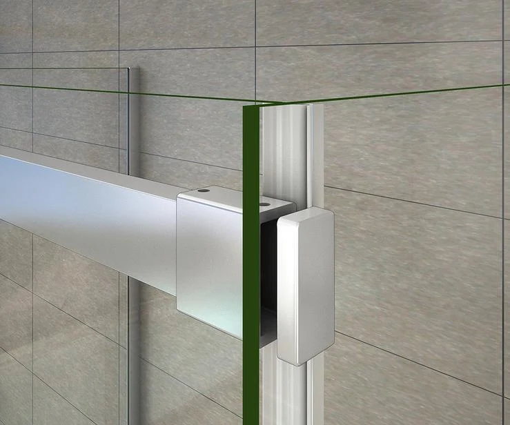 Ducha Cabina de ducha, en forma U, mampara de 8 mm Easy Clean Cristal templado