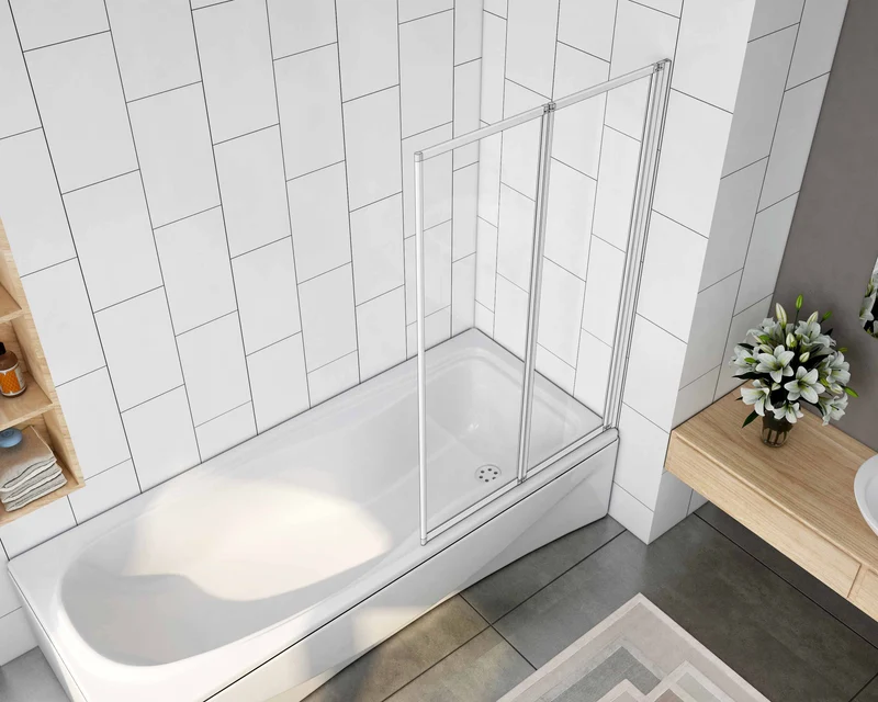 Mamparas de Bañera Biombo Plegable Cristal 4mm
