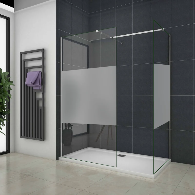 Walk in Doble Mamparas Dos barras 73-120 cm Mampara Fija 80x200cm+120x200cm