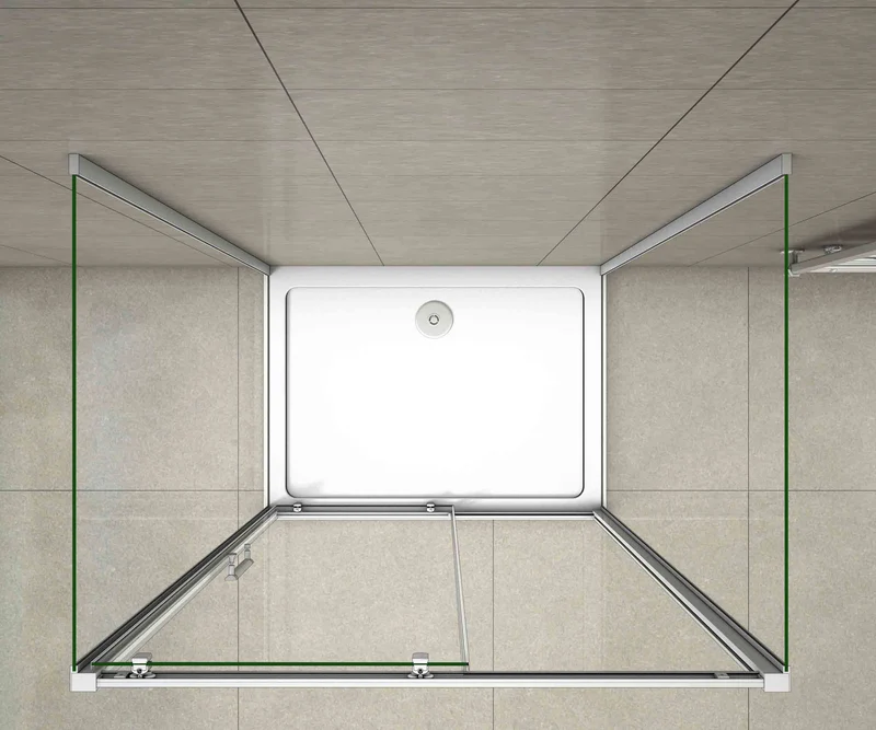 liquidacion Mampara de ducha,frontal hojas correderas + dos panel fijo lateral Cristal Templado 5mm