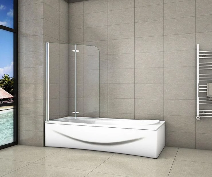 Mampara de Bañera Plegable con Bisagra Cristal Antical 6mm