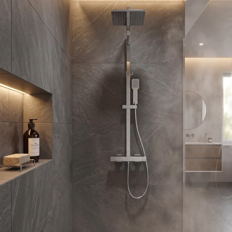 Columna de ducha cuadrada modelo Flow pro