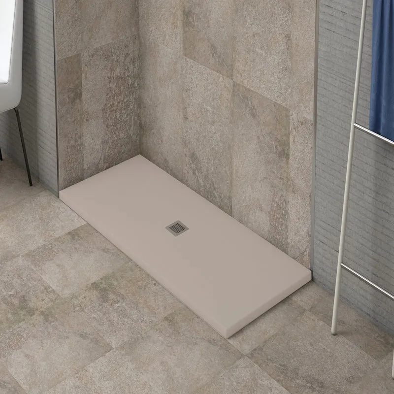 Plato de ducha rectangular modelo Liso rejilla centrada