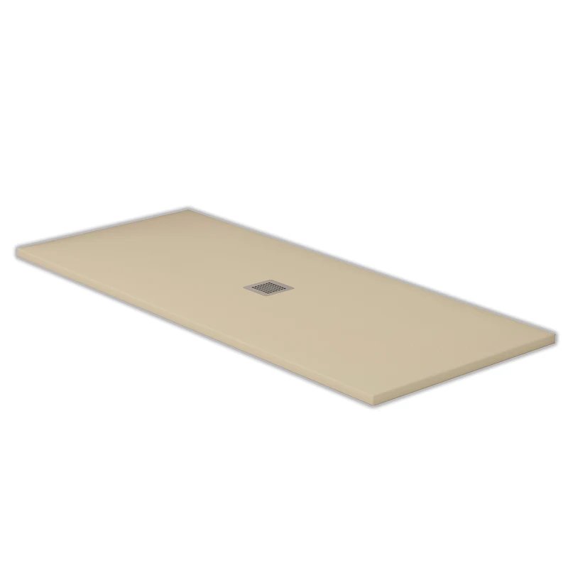 Plato de ducha rectangular modelo Liso rejilla centrada