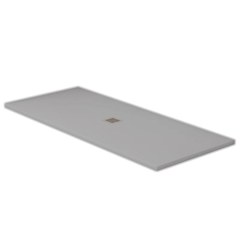 Plato de ducha rectangular modelo Liso rejilla centrada
