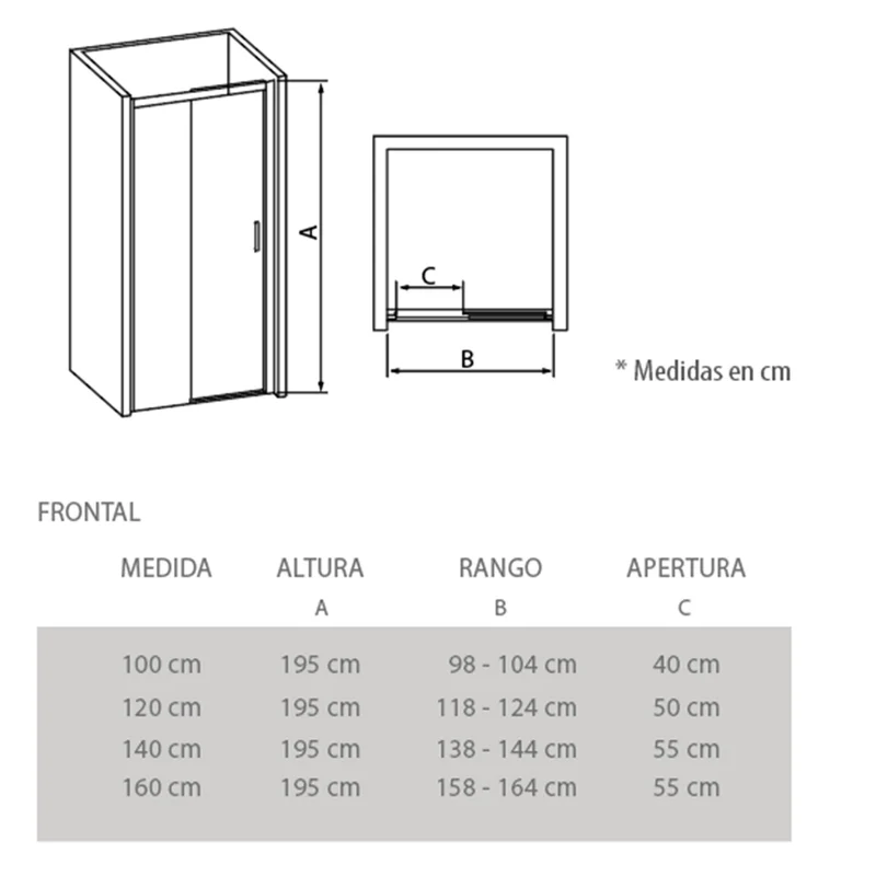 mamparas ducha modelo DERVER