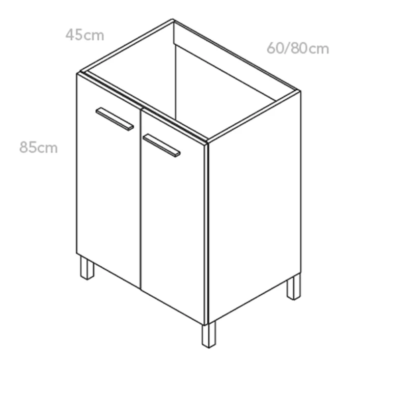 Mueble con patas modelo Smart