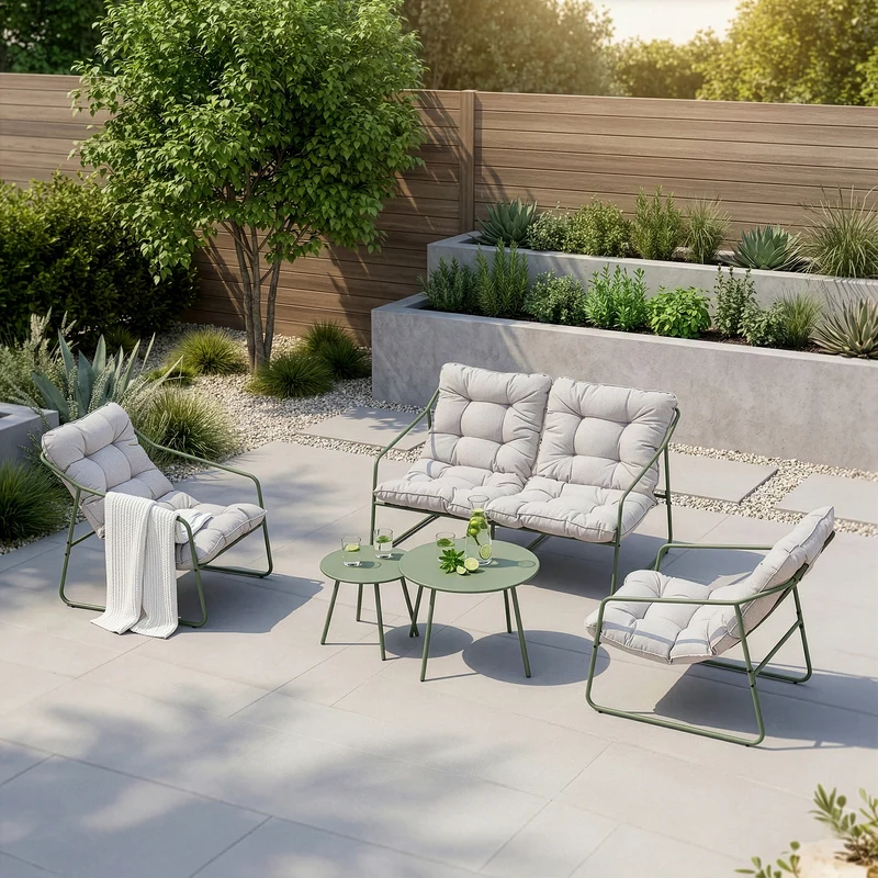Juego de muebles de jardín Kivanta 5 piezas [en.casa]