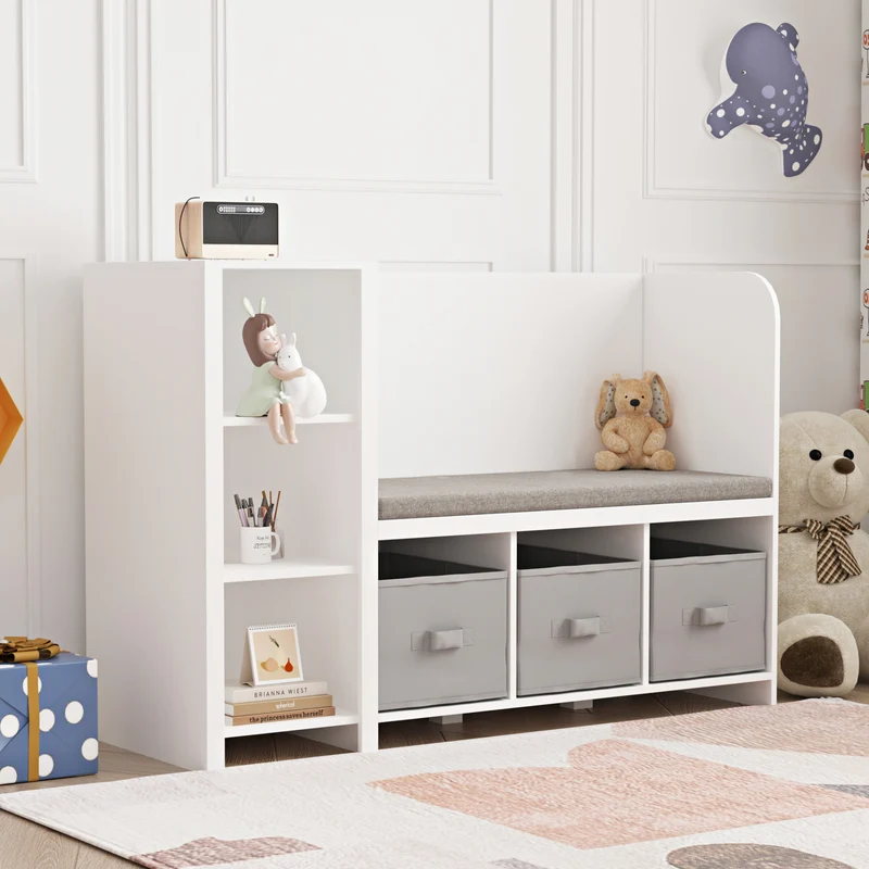 Estantería para niños con banco Høylandet [en.casa]