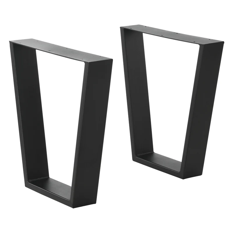 2 x Conjunto de Patas de mesa Lalling - Negro mate [en.casa]