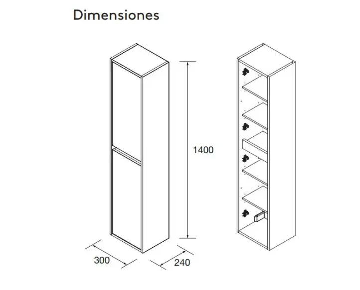 Columna de baño Noja Salgar