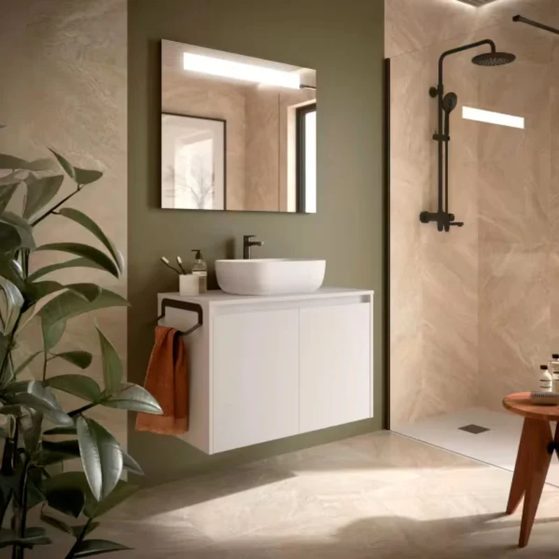 Mueble de baño con encimera y puertas Noja Salgar