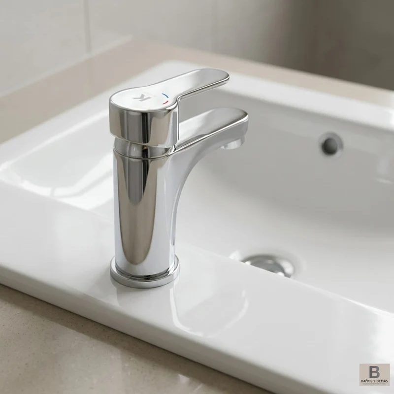 Grifo monomando de lavabo Omnia con apertura en frío