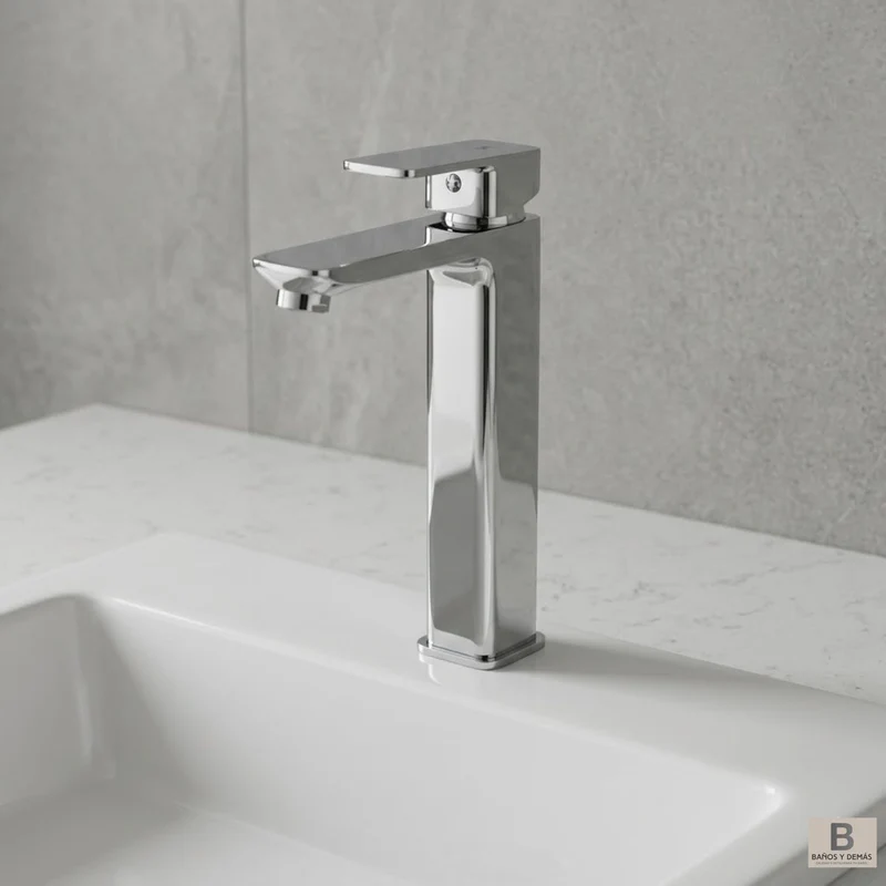 Grifo monomando de lavabo Skara caño largo