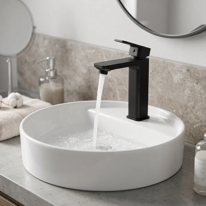 Grifo monomando de lavabo Skara caño largo