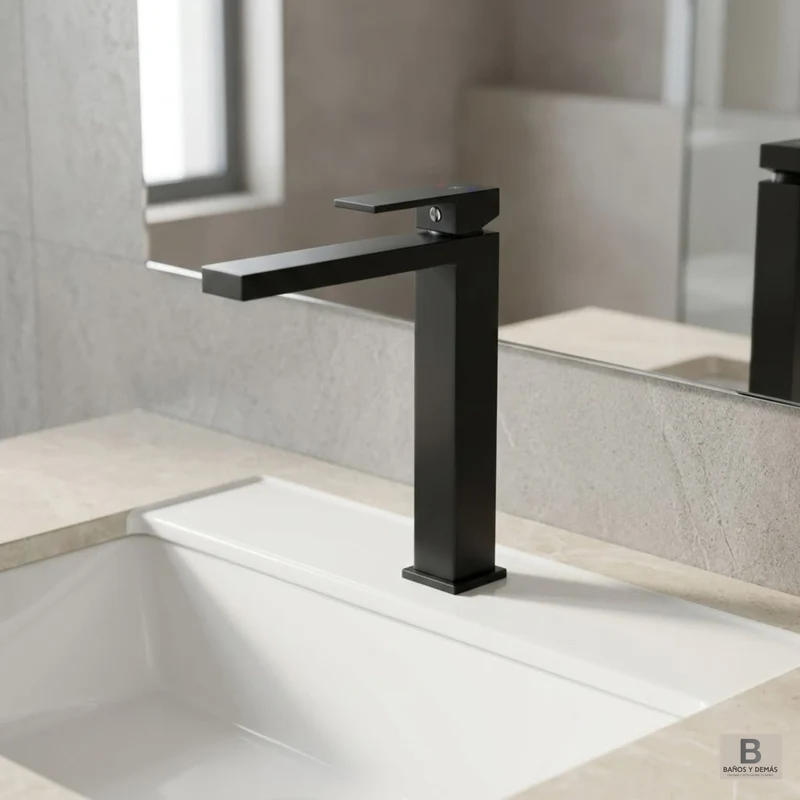 Grifo monomando de lavabo Kubic caño largo