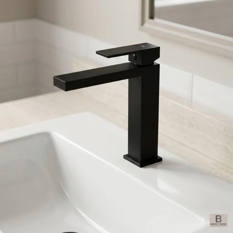 Grifo monomando de lavabo Kubic caño largo