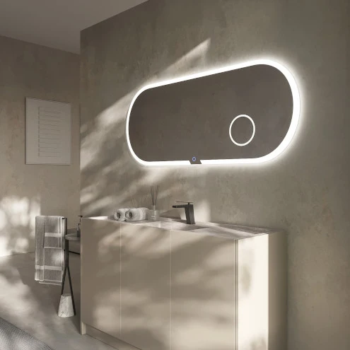 Espejo de baño elíptico Indiana Ledimex
