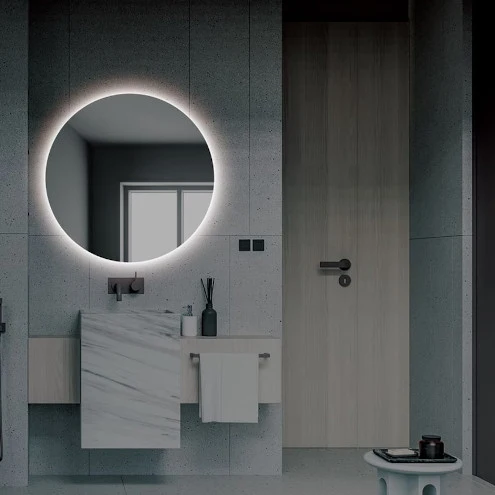 Espejo de baño circular Lisboa Ledimex