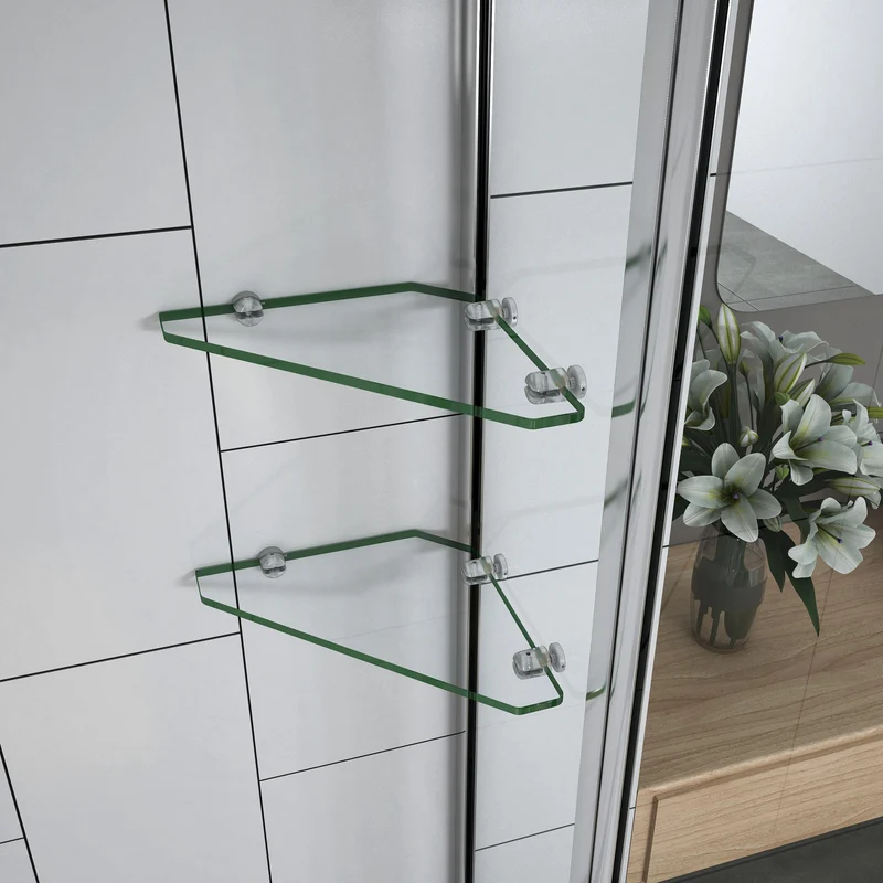 Mampara de Bañera Abatible con Bisagra Cristal 6 MM 120x140cm