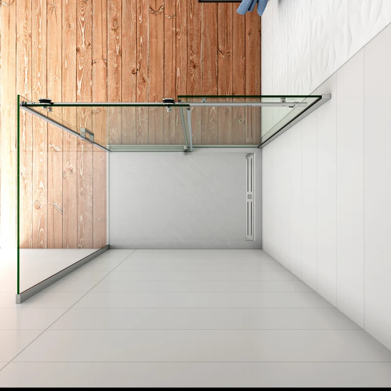 Mamparas de Ducha Corredera Elegante 6mm con Panel lateral